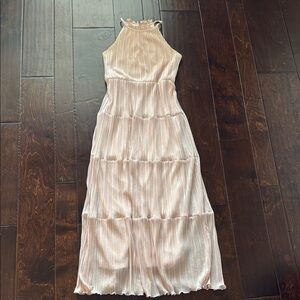 Elegant Cream Sleeveless Dress